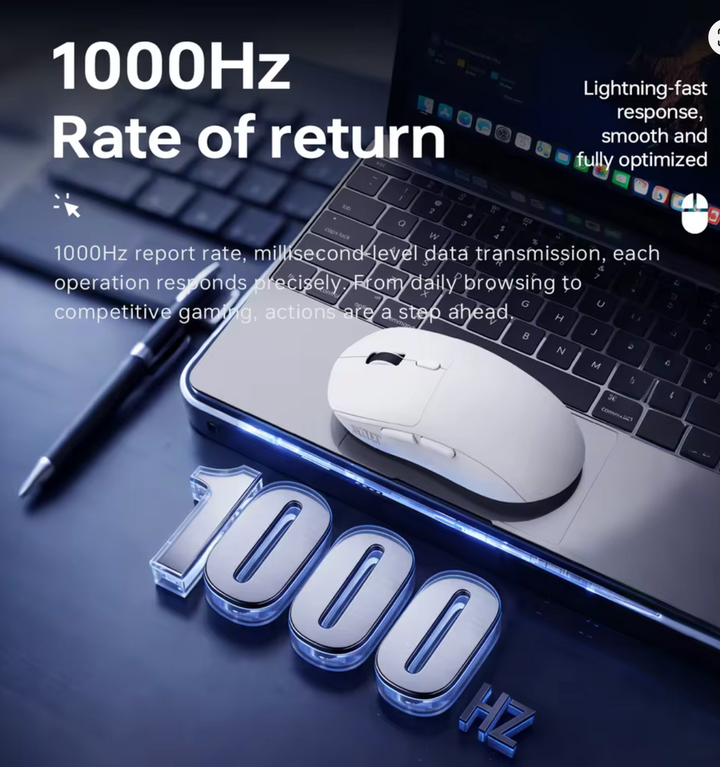 AJAZZ NJ07 Üç Modlu Kablosuz Mouse (Bluetooth / 2.4G / Kablolu)