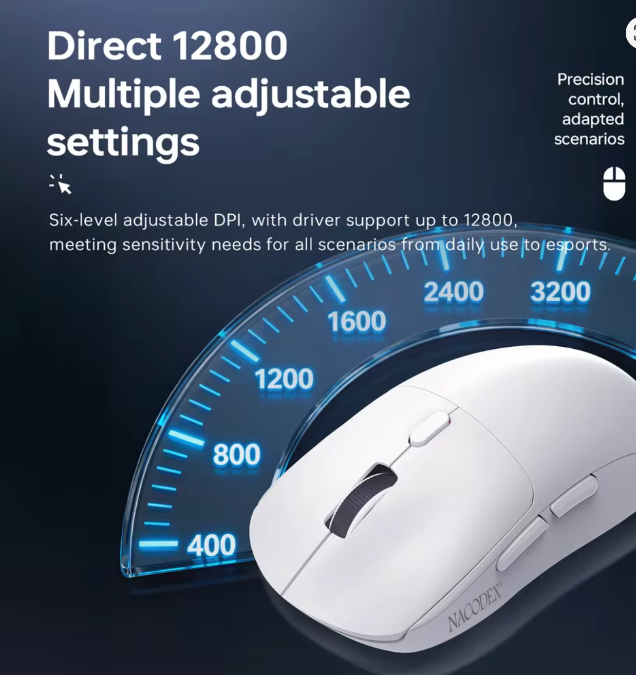 AJAZZ NJ07 Üç Modlu Kablosuz Mouse (Bluetooth / 2.4G / Kablolu)